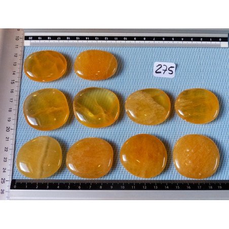 Calcite Orange EXTRA Pierre Plate à l unité de 44 à 45 mm | Minéraux Paubrasil