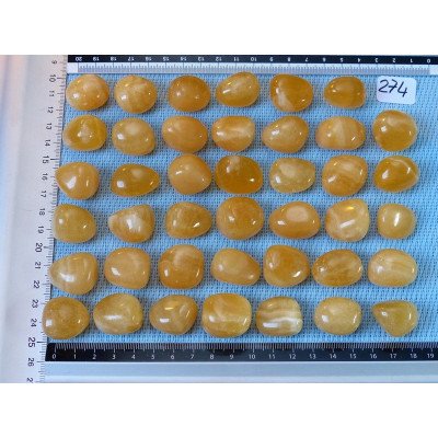 Calcite Orange EXTRA Pierre Roulée à l unité de 23 à 25 mm | Minéraux Paubrasil