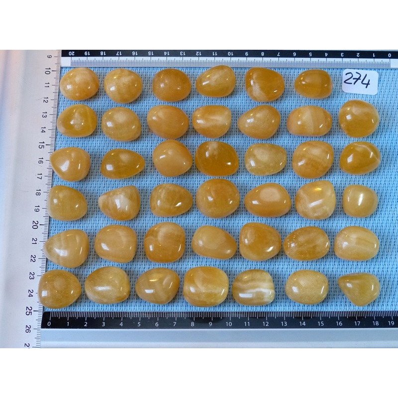 Calcite Orange EXTRA Pierre Roulée à l unité de 23 à 25 mm | Minéraux Paubrasil