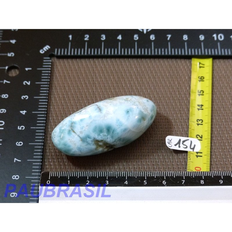 Larimar - Pectolite bleue pierre semi roulée Q Extra 65g