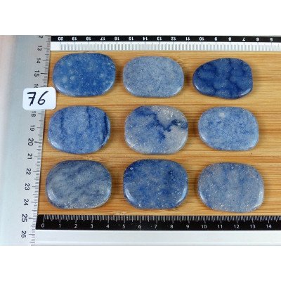 Quartz bleu - Aventurine bleue Pierre Plate à l unité de 40  | Minéraux Paubrasil