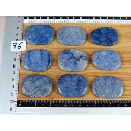 Quartz bleu - Aventurine bleue Pierre Plate à l unité de 40  | Minéraux Paubrasil