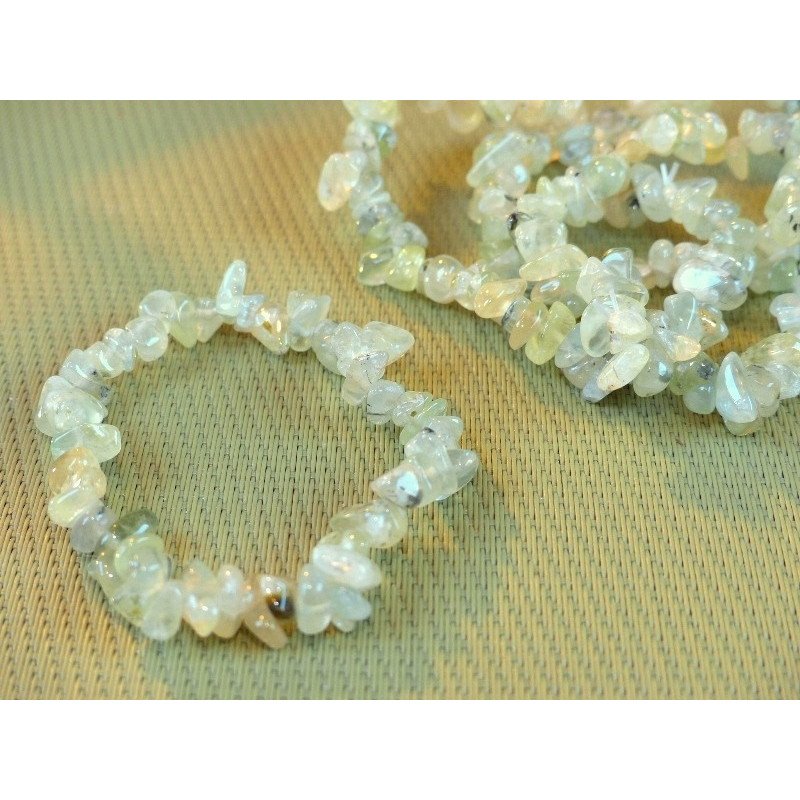 Prehnite Epidote Bracelet Baroque