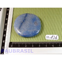 Quartz Bleu - Aventurine Bleue en Pierre Plate 31g