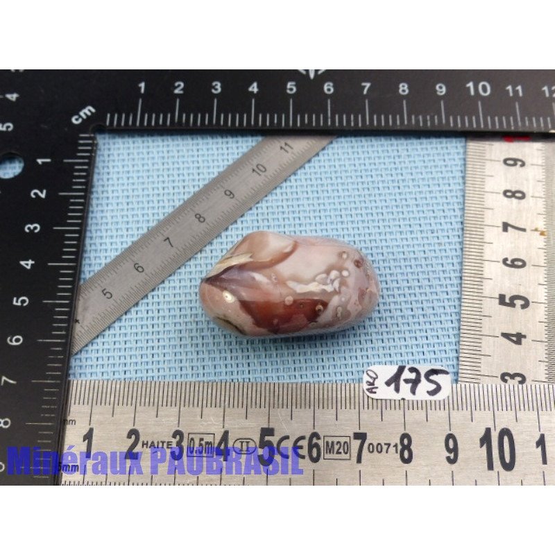 Agate rose du Botswana en pierre roulée 34g