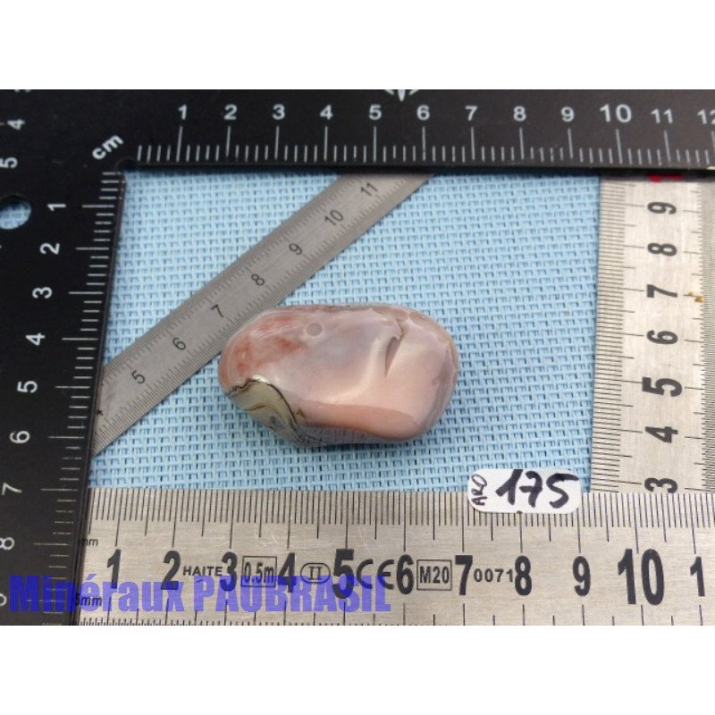 Agate rose du Botswana en pierre roulée 34g
