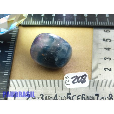 Fluorite bleue et violet en pierre roulée 35g