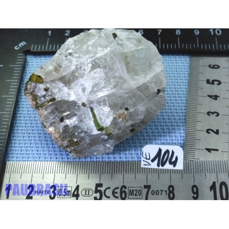 Tourmaline verte - verdélite et quartz de 123gr50