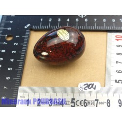 Oeuf Obsidienne Acajou Mahagony 75g 35mm diamètre 50mm long