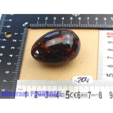 Oeuf Obsidienne Acajou Mahagony 75g 35mm diamètre 50mm long
