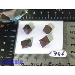 4 Magnétites octaédriques de 11g les 4