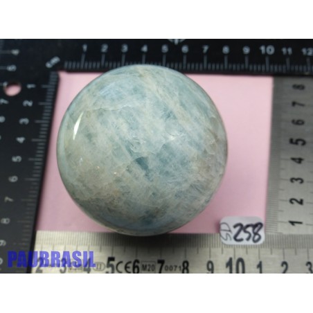 Sphère en Aigue Marine du Brésil Q Extra 386g 65mm diametre