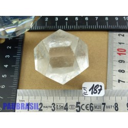 Dodécaèdre 94g 37mm diametre en cristal de roche du Brésil