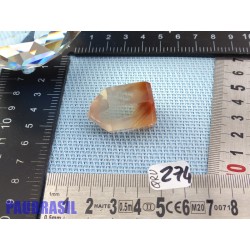 Pointe Quartz à inclusions de rutile Q Extra Minas Gerais Brésil 23gr50