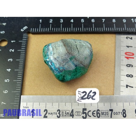 Malachite Chrysocolle en Pierre Roulée 54gr50