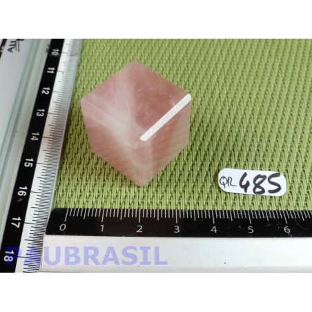 Cube poli en Quartz Rose Q Extra Brésil 31g 23mm