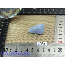 Calcédoine Bleue Rubanée - Agate Blue Lace pierre roulée Q Extra 17g