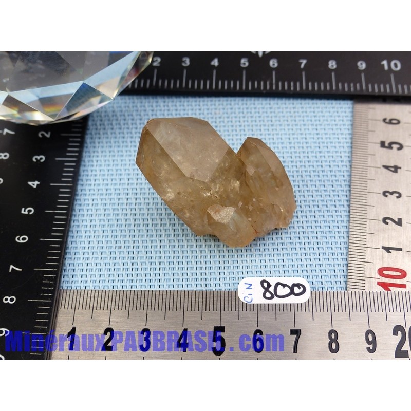 Pointe de Citrine Naturelle Brute du Congo Q Extra 45g