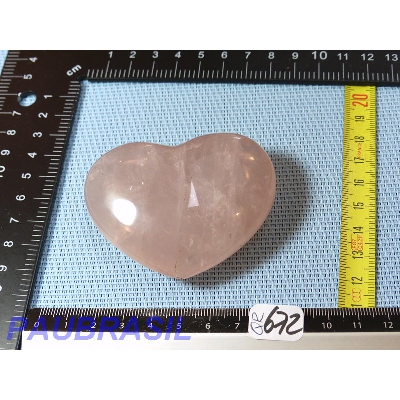 Coeur en Quartz Rose de Madagascar 136g