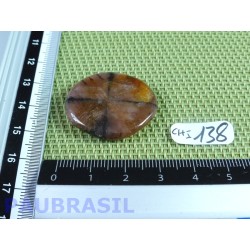 Chiastolite Andalousite mini pierre plate de 8g