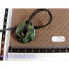 Pi Donut Pendentif en Jaspe Kambaba Crocodile de 3cm