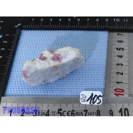 Quartz Rubellite tourmaline rose pierre brute 49gr Brésil