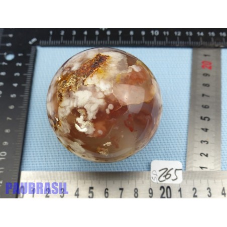 Sphère en Agate Naturelle dite Fleur de Madagascar Q Extra 513g