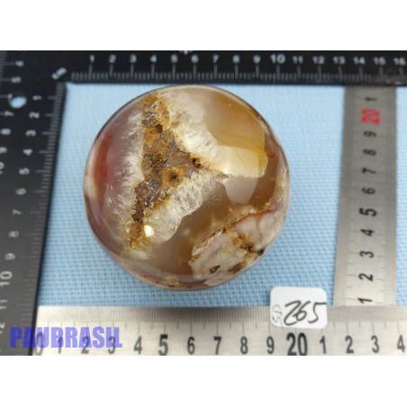 Sphère en Agate Naturelle dite Fleur de Madagascar Q Extra 513g