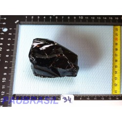 Obsidienne noire en Pierre Brute Translucide Q Extra 187gr
