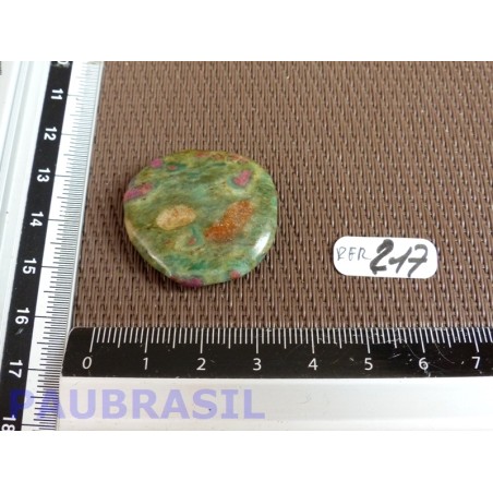 Pendentif Rubis sur Fuchsite mini pierre plate 11gr