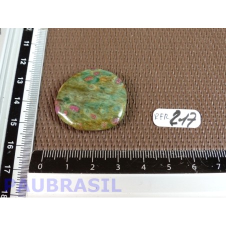Pendentif Rubis sur Fuchsite mini pierre plate 11gr