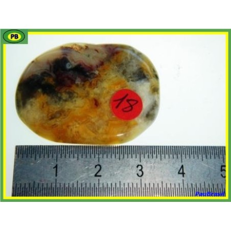 Agate Crazy Lace en pierre plate fine de 8gr Q Extra