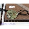 Pendentif Prehnite épidote mini pierre plate 13gr