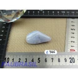 Calcédoine Bleue Rubanée - Agate Blue Lace pierre roulée Q Extra 21g