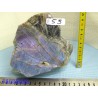 Labradorite violette brute une face polie Q Extra 1536g - tient debout