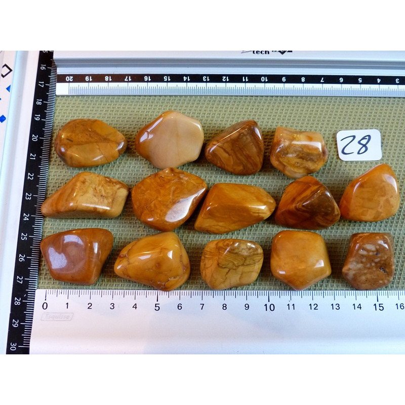 Jaspe jaune Pierre Roulée à l unité de 15 à 18 gr | Minéraux Paubrasil