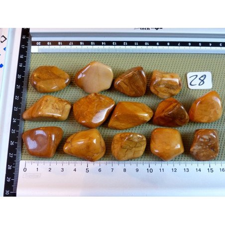 Jaspe jaune Pierre Roulée à l unité de 15 à 18 gr | Minéraux Paubrasil