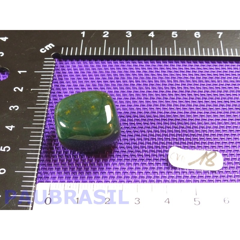 Calcédoine Verte Silicates de Fer en pierre roulée 17g