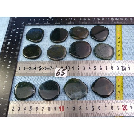 Agate Mousse Pierre Plate Fine à l unité de 38 à 41 mm | Minéraux Paubrasil