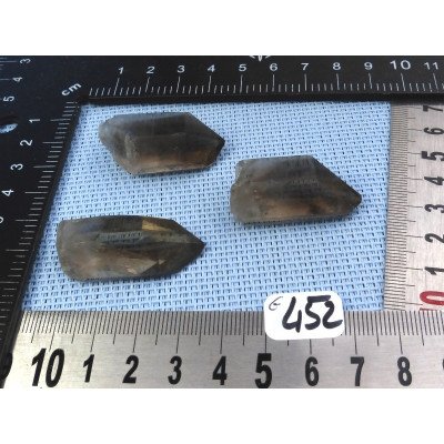 Quartz Fumé Lot de 3 Pointes Brutes 32g | Minéraux Paubrasil