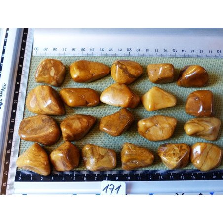Jaspe jaune Pierre Roulée à l unité de 20 à 24 gr | Minéraux Paubrasil