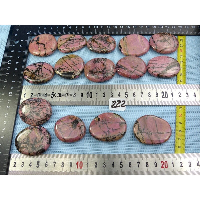 Rhodonite Extra Pierre Plate à l unité de 41 à 46 mm | Minéraux Paubrasil