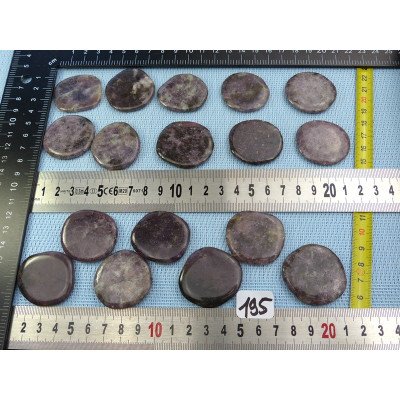 Lépidolite Pierre Plate Fine à l unité de 35 à 38 mm | Minéraux Paubrasil