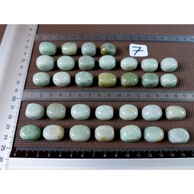 Jade Jadeite Q Extra Pierre Roulée à l unité de 17 à 19 mm | Minéraux Paubrasil