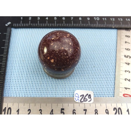 Sphère en Porphyre Imperial 40mm diamètre 95g Sphère en Porphyre Imperial 40mm diamètre 95g