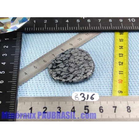 Obsidienne Flocon de Neige en Pierre Plate Fine 11g Obsidienne Flocon de Neige en Pierre Plate Fine 11g