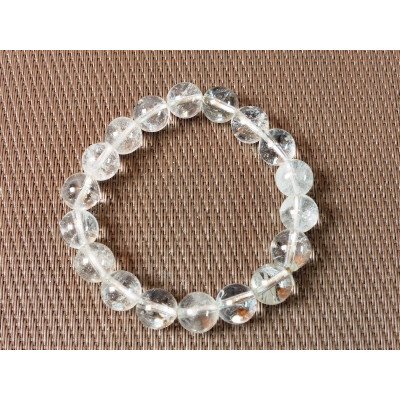 Cristal de Roche Q Extra Bracelet en Perles de 10mm | Minéraux Paubrasil