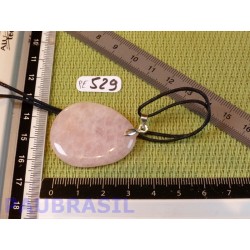 Pendentif Quartz rose mini pierre plate 11gr