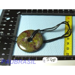 Pi Donut pendentif en Piémontite - Dragon Stone 40mm