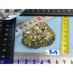 Pyrite cristallisée Q Extra pierre brute Pérou 91gr